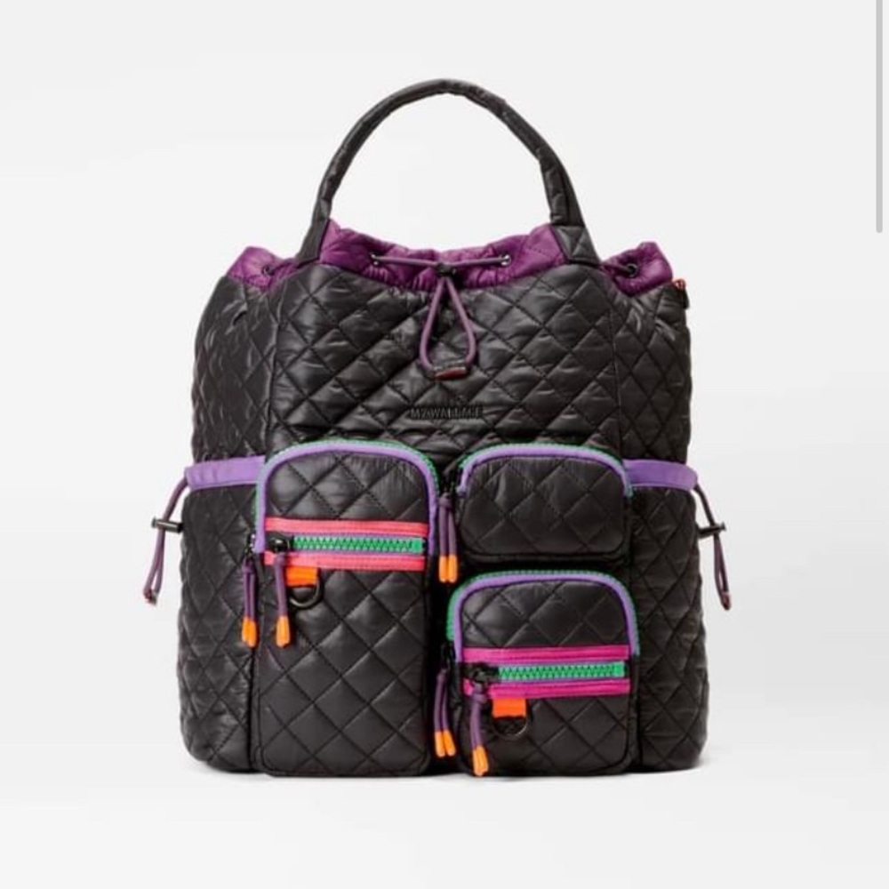MZ WALLACE METRO CONVERTIBLE BACKPACK - LIMITED EDITION - BLACK/AURA - SOLD OUT